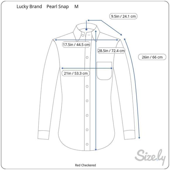 Lucky Red Check Pearl Snap Long‎ Sleeve Shirt Men’s M - Picture 7 of 7